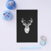 Prospectus 14 Cm X 21,6 Cm Buck sur noir design White Tail Deer (Simple)