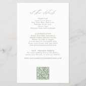Prospectus 14 Cm X 21,6 Cm Budget classic sage all in one wedding invitation (Dos)