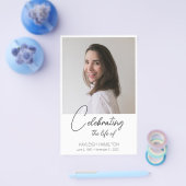 Prospectus 14 Cm X 21,6 Cm Budget du Programme de célébration funéraire simpl (Simple)