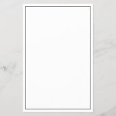 Prospectus 14 Cm X 21,6 Cm Budget elegant black and white wedding menu (Dos)