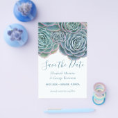 Prospectus 14 Cm X 21,6 Cm Budget Enregistrer la date Mariage Succulents (Simple)