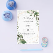 Prospectus 14 Cm X 21,6 Cm Budget Feuilles & Eucalyptus Gold Mariage MEDIUM (Simple)
