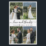Prospectus 14 Cm X 21,6 Cm Budget Love et Merci Collage Mariage Merci F<br><div class="desc">Elégant, minimaliste noir et blanc écrit à la main 4 photo collage mariage personnalisé merci personnalisé abordable carte THIN. ***VEUILLEZ NOTER, DÉPOSEZ POUR PLUS D'INFORMATIONS!*** modèle mariage élégant avec quatre (4) photos sur le devant et une (1) photo sur le côté arrière. Avec le texte "Amour et merci" dans une...</div>