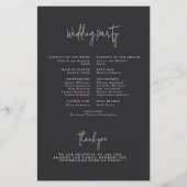 Prospectus 14 Cm X 21,6 Cm Budget Moderne Appartement Noir Monogramme Program (Dos)