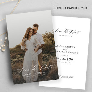 Prospectus 14 Cm X 21,6 Cm Budget moderne photo élégante mariage faire part d