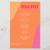 Prospectus 14 Cm X 21,6 Cm Budget moderne rétro abstrait menu mariage modèle (Devant)