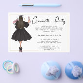 Prospectus 14 Cm X 21,6 Cm Budget Moderne Script Graduation Party Invitation (Simple)