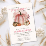 Prospectus 14 Cm X 21,6 Cm BUDGET Petite fille Citrouille Baby shower Invitat<br><div class="desc">Fêtez l'arrivée prochaine d'un petit citrouille sucré avec cette charmante invitation baby shower budget! Doté d'un citrouille d'aquarelle rose pâle entouré de feuillage d'automne, ce thème d'inspiration automnale est parfait pour accueillir une petite fille. Les mots peuvent facilement être modifiés pour correspondre à votre événement spécifique. Les couleurs et les...</div>