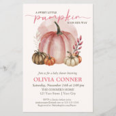 Prospectus 14 Cm X 21,6 Cm BUDGET Petite fille Citrouille Baby shower Invitat (Devant)