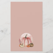 Prospectus 14 Cm X 21,6 Cm BUDGET Petite fille Citrouille Baby shower Invitat (Dos)