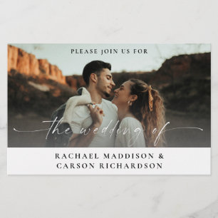 Prospectus 14 Cm X 21,6 Cm Budget photo et calligraphie 3B Mariage horizontal