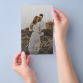 Prospectus 14 Cm X 21,6 Cm Budget photo moderne mariage élégant enregistrer l (Poignée)