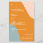 Prospectus 14 Cm X 21,6 Cm Budget retro wedding program template (Dos)
