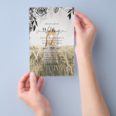 Prospectus 14 Cm X 21,6 Cm Budget Rose noir PHOTO OVERLAY Mariage Invitation (Poignée)