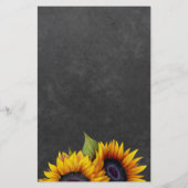 Prospectus 14 Cm X 21,6 Cm Budget rustique tournesol mariage invitation papie (Dos)