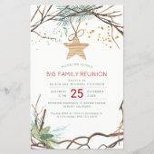 Prospectus 14 Cm X 21,6 Cm Budget rustique vacances d'hiver invitation fête (Devant)