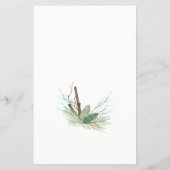 Prospectus 14 Cm X 21,6 Cm Budget rustique vacances d'hiver invitation fête (Dos)