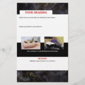 Prospectus 14 Cm X 21,6 Cm Business 6 photo services brochure pamphlet (Dos)