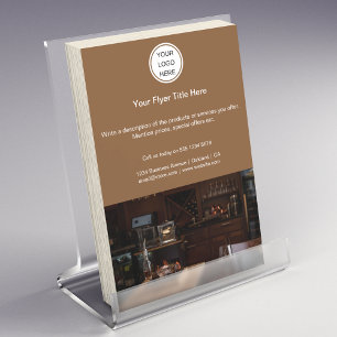 Prospectus 14 Cm X 21,6 Cm Business Logo l Marketing Restaurant Restauration