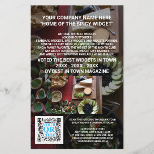 Prospectus 14 Cm X 21,6 Cm Business QR Code Dark Photo Custom Marketing