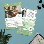 Prospectus 14 Cm X 21,6 Cm Calm Green Feuilles Wellness Promo Petite entrepri<br><div class="desc">Flyers marketing vert et blanc pour votre petite entreprise personnalisée avec votre logo, photos, code QR, et texte personnalisé avec des sprigs verts avec des feuilles simples dans des tons doux de vert. Des prospectus personnalisés pour votre petite entreprise, peut-être la thérapie, le conseil, le bien-être, et plus encore. Ajoutez...</div>