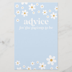 Prospectus 14 Cm X 21,6 Cm Carte de conseils pour les parents pour Baby Showe
