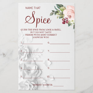 Prospectus 14 Cm X 21,6 Cm Carte de jeu de baby shower de mariage Watercolor 