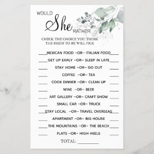 Prospectus 14 Cm X 21,6 Cm Carte de jeu de douche Watercolor