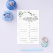 Prospectus 14 Cm X 21,6 Cm Carte de jeu Eucalyptus Apron Shower Greenery (Simple)