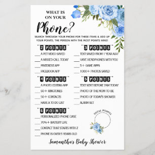 Prospectus 14 Cm X 21,6 Cm Carte de jeu pour Baby Shower "Qu'est-ce qu'il y a