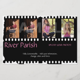 Prospectus 14 Cm X 21,6 Cm Carte de prise de vue d'acteur abordable 2 faces