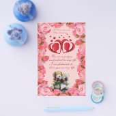 Prospectus 14 Cm X 21,6 Cm Carte de voeux romantique (Simple)