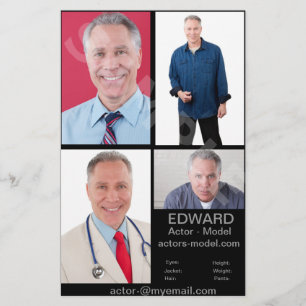 Prospectus 14 Cm X 21,6 Cm Cartes de prise de vue de l'acteur