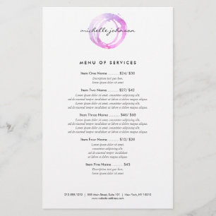 Prospectus 14 Cm X 21,6 Cm Cercle de luxe peint Logo Designer Rose