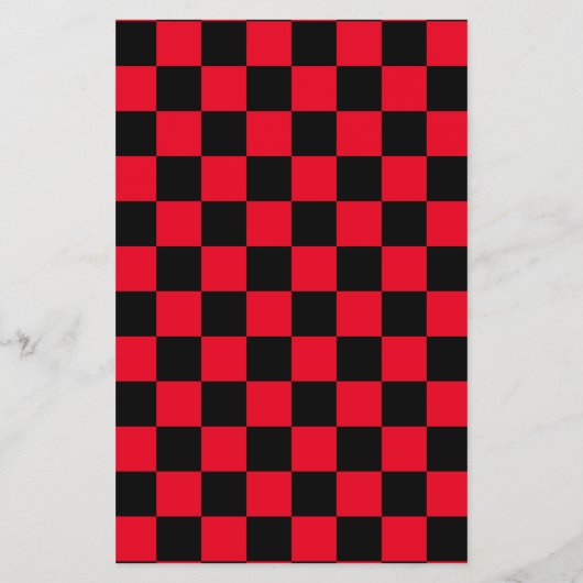 Prospectus 14 Cm X 21,6 Cm Checkerboard pattern black red (Dos)