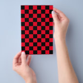 Prospectus 14 Cm X 21,6 Cm Checkerboard pattern black red (Poignée)