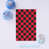 Prospectus 14 Cm X 21,6 Cm Checkerboard pattern black red (Simple)