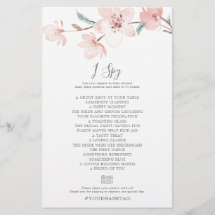 Prospectus 14 Cm X 21,6 Cm Cherry Blossom I Spy Photo Scavenger Hunt Game