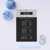 Prospectus 14 Cm X 21,6 Cm Chic Luxe Silver Parties scintillant Salon Prix & (Simple)