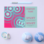 Prospectus 14 Cm X 21,6 Cm chic moderne fuschia aqua bleu abstrait (Simple)