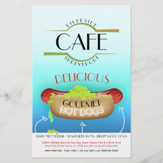 PROSPECTUS 14 CM X 21,6 CM CHIEN CHAUD DE GOURMET (Devant)