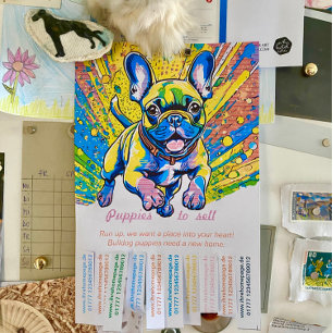 Prospectus 14 Cm X 21,6 Cm Chiots bouledogues français à vendre