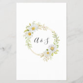 Prospectus 14 Cm X 21,6 Cm Chrysanthemum I espion mariage réception carte de  (Dos)