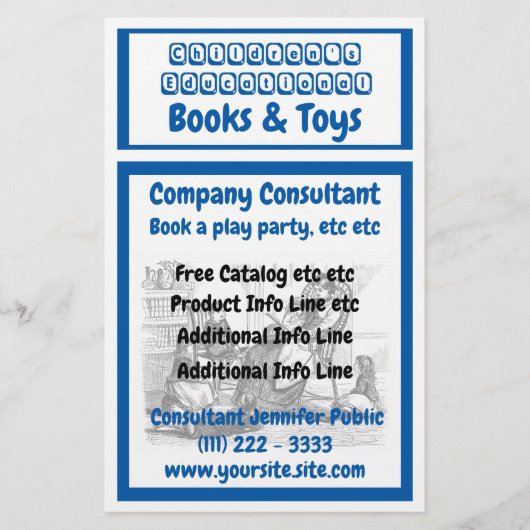 Prospectus 14 Cm X 21,6 Cm Circulaire d'affaires pour enfants (Devant)