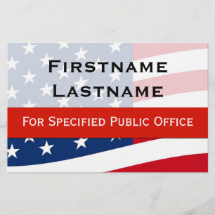 Prospectus 14 Cm X 21,6 Cm Circulaire de campagne politique patriotique, tail