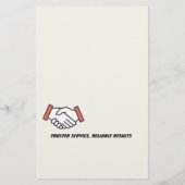 Prospectus 14 Cm X 21,6 Cm Circulaire de service électrique (Dos)