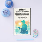 Prospectus 14 Cm X 21,6 Cm Circulaire de service électrique (Simple)