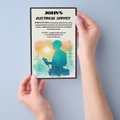 Prospectus 14 Cm X 21,6 Cm Circulaire de service électrique (Poignée)