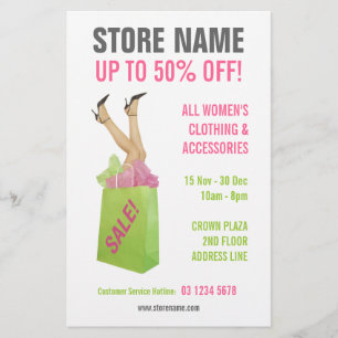 Prospectus 14 Cm X 21,6 Cm Circulaire de vente de magasin de vêtements