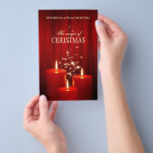 Prospectus 14 Cm X 21,6 Cm Circulaire d'événements des bougies rouges de Noël (Poignée)